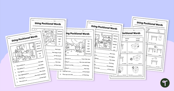 Go to Position Worksheets teaching resource