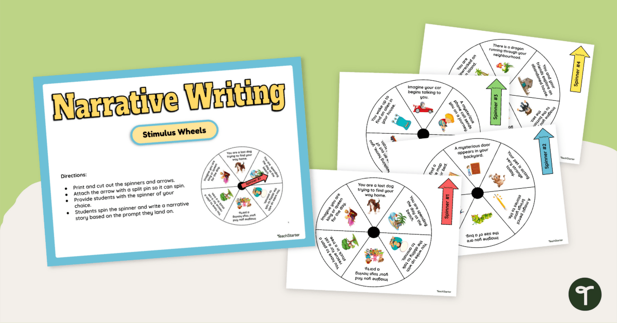 Writing Prompt Wheel Set teaching resource