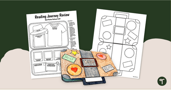 Go to Travel-Themed Reading Craft Template - Suitcase Book Review teaching resource