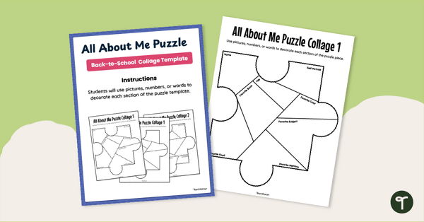 Go to It's Me! Puzzle Collage Templates teaching resource
