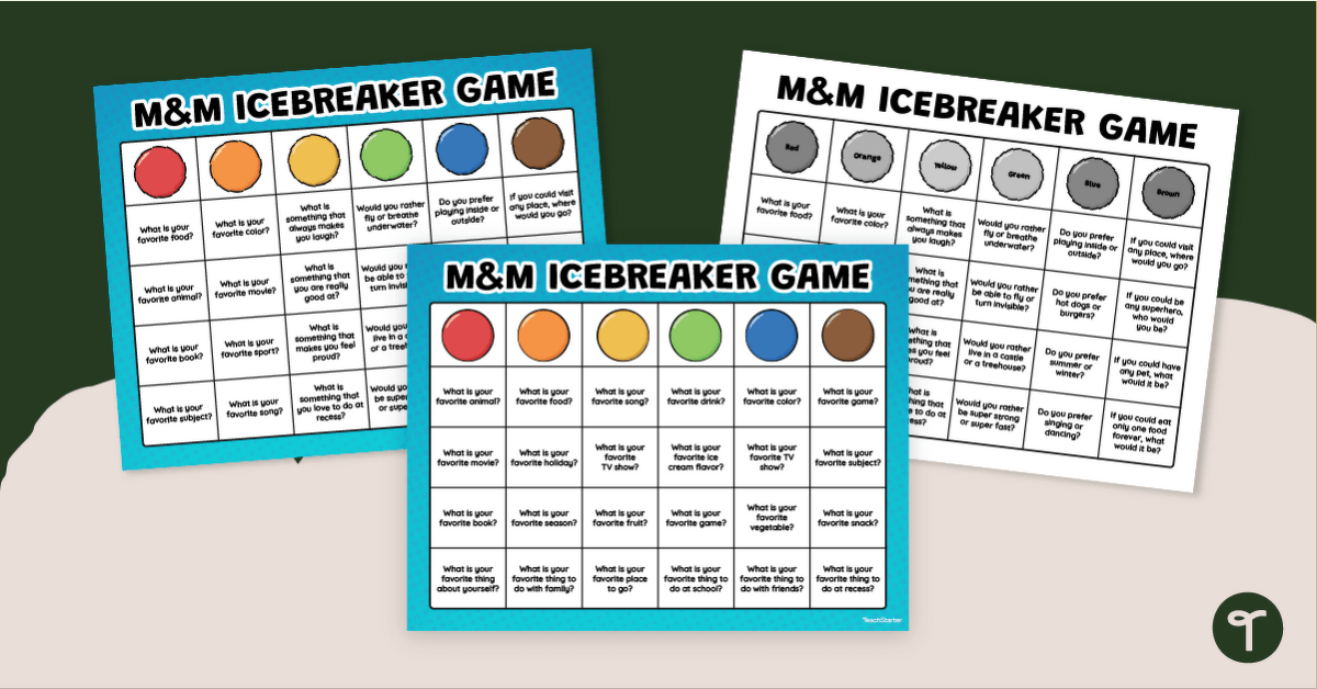 M&M Icebreaker Game teaching resource