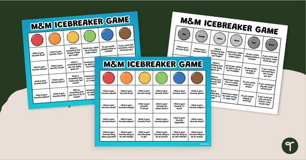 Go to M&M Icebreaker Game teaching resource