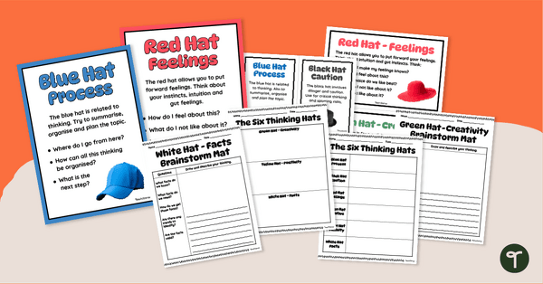 Go to Six Thinking Hats Poster and Worksheet Pack teaching resource