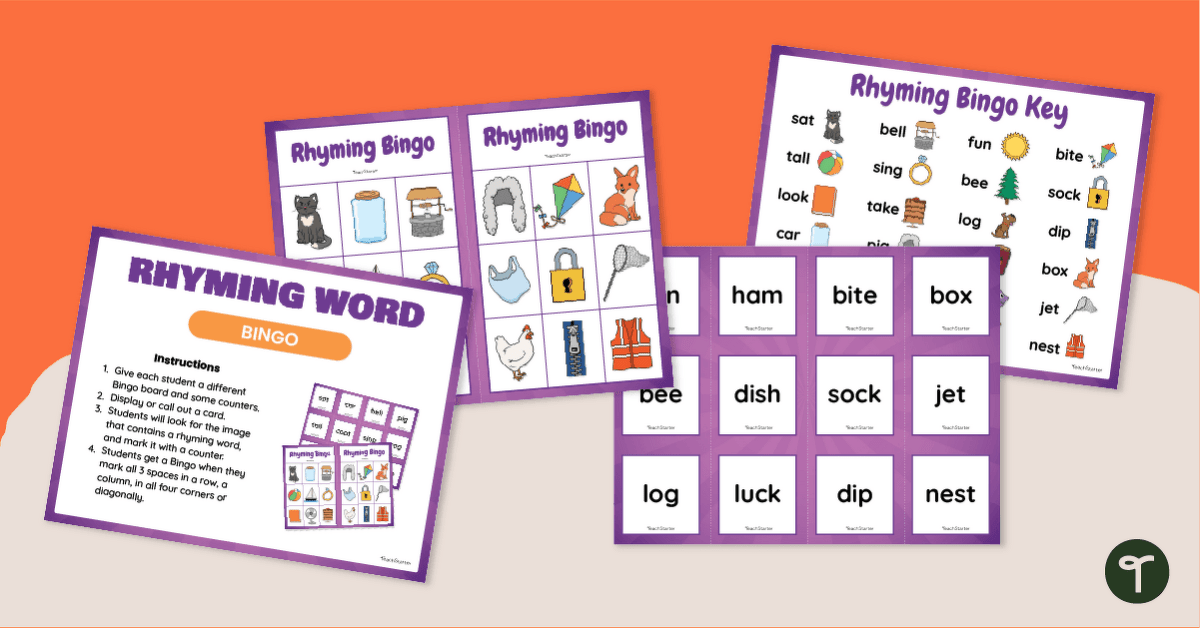 Rhyming Bingo Game teaching resource