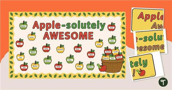 Go to Apple Bulletin Board - Back to School Display teaching resource