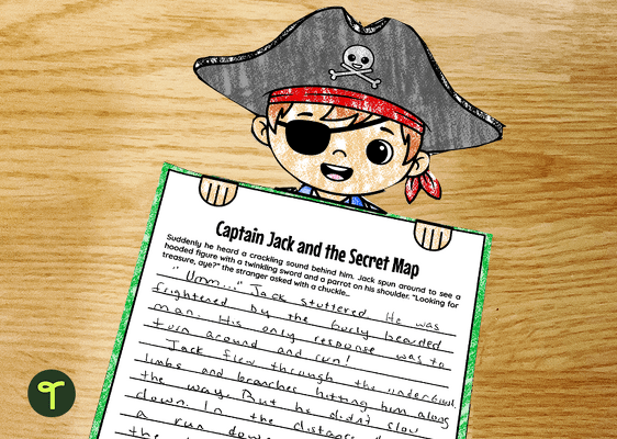 Finish the Pirate Adventure Story - Book Week Writing Template teaching resource