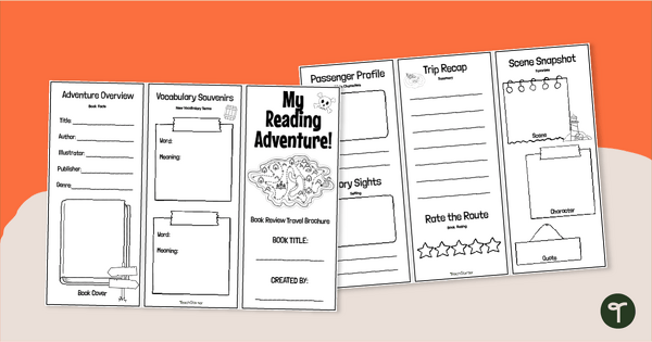 Go to Reading Adventure Tri-Fold - Book Report Brochure Template teaching resource