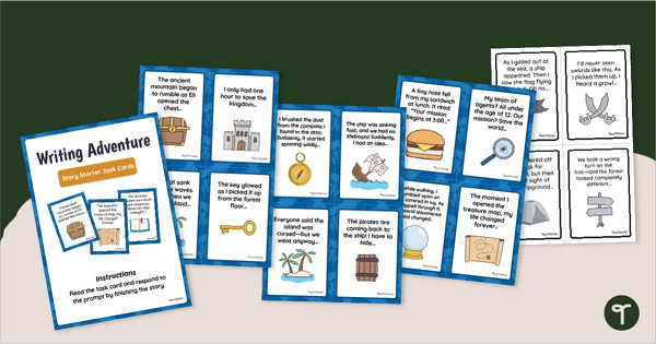 Go to Adventure Story Starter Task Cards teaching resource