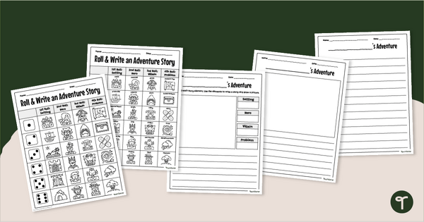 Go to Roll an Adventure Story - Storytelling Dice Game teaching resource