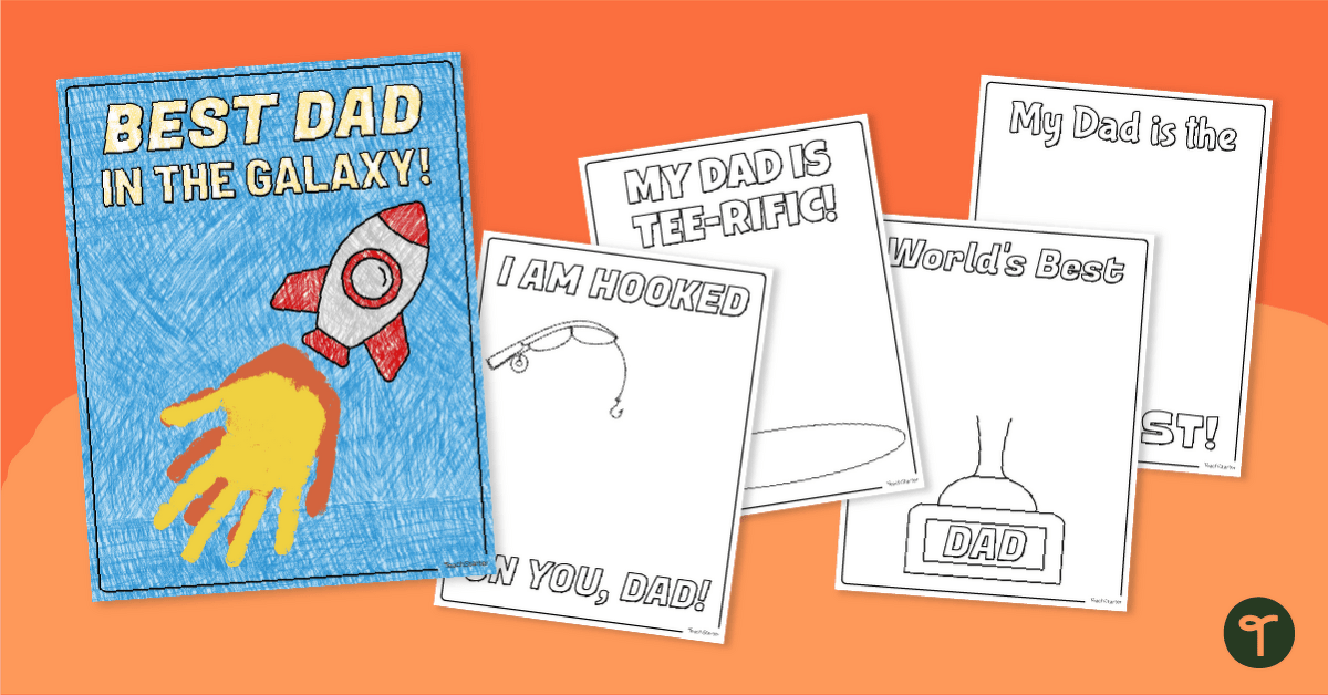 Father’s Day Handprint Craft Templates teaching resource
