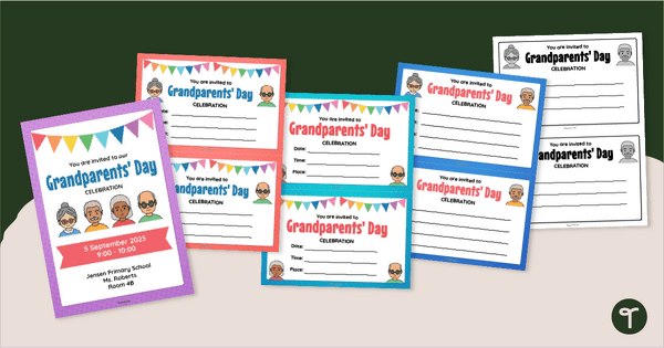 Go to Grandparents’ Day Invitation Template Pack teaching resource