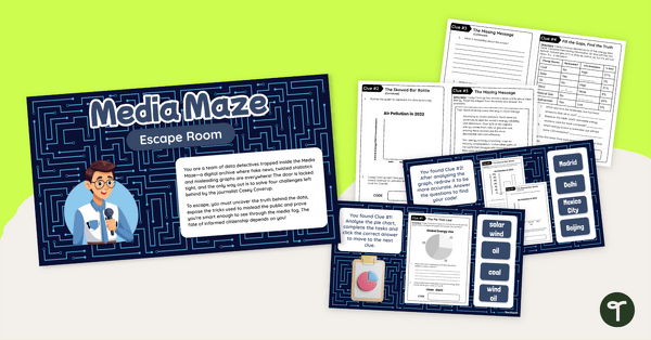 Go to Interpreting Data Year 6 Escape Room teaching resource