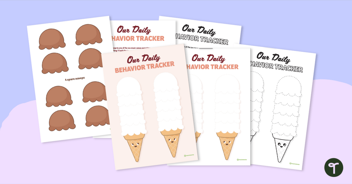Ice Cream Party Incentive Chart teaching resource