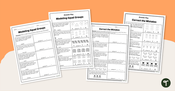 Go to Modelling Equal Groups in Multiplication Worksheets teaching resource