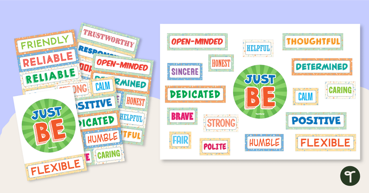 Positive Character Traits - Motivational Bulletin Board teaching resource