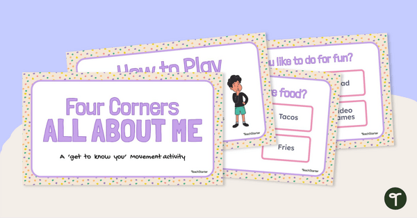 Go to Four Corners Icebreaker - Back to School Game teaching resource