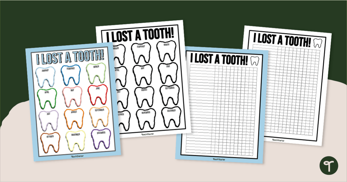 Tooth Fairy Tracker Chart teaching resource