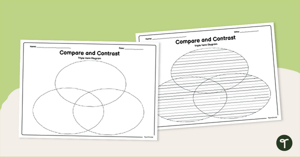 Go to Triple Venn Diagram Template teaching resource