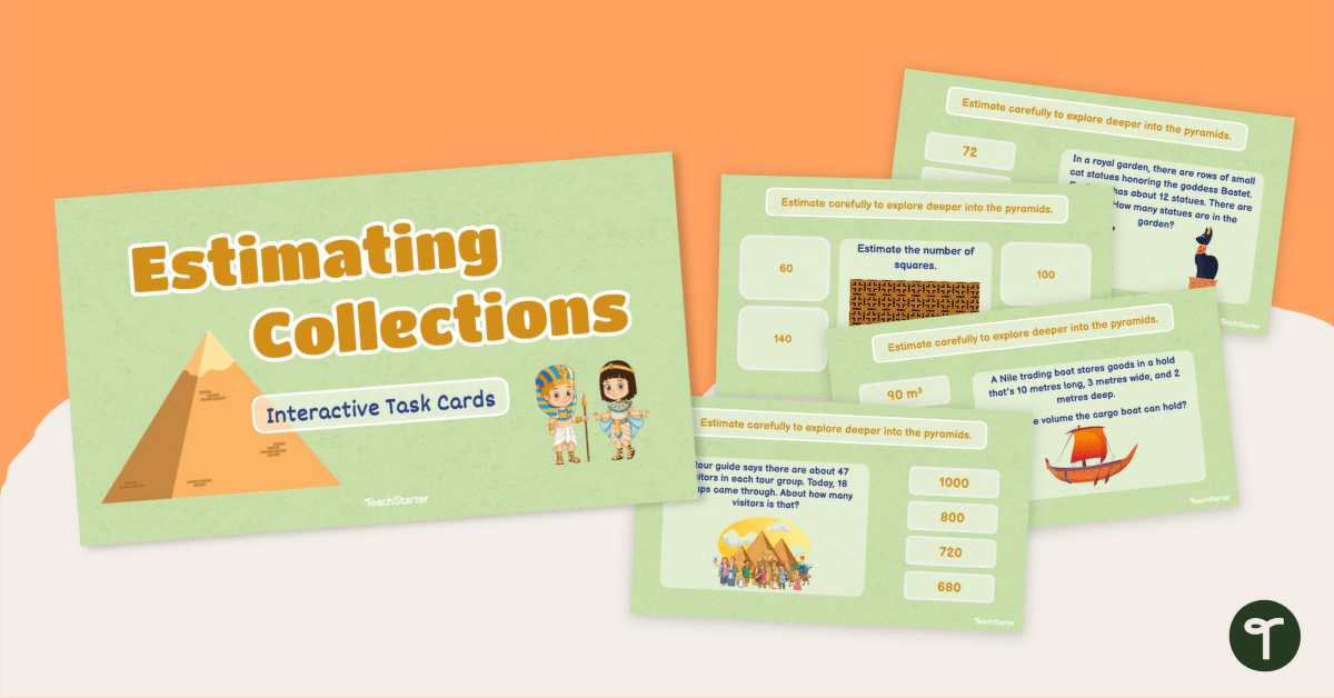 Visual Estimation Games - Estimating Collections Interactive Task Cards teaching resource