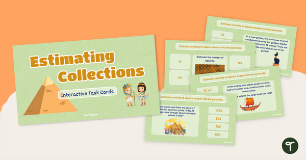 Go to Visual Estimation Games - Estimating Collections Interactive Task Cards teaching resource