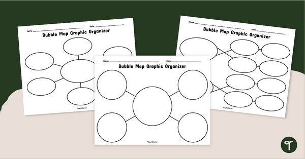 Go to Bubble Map Template - Graphic Organizer teaching resource