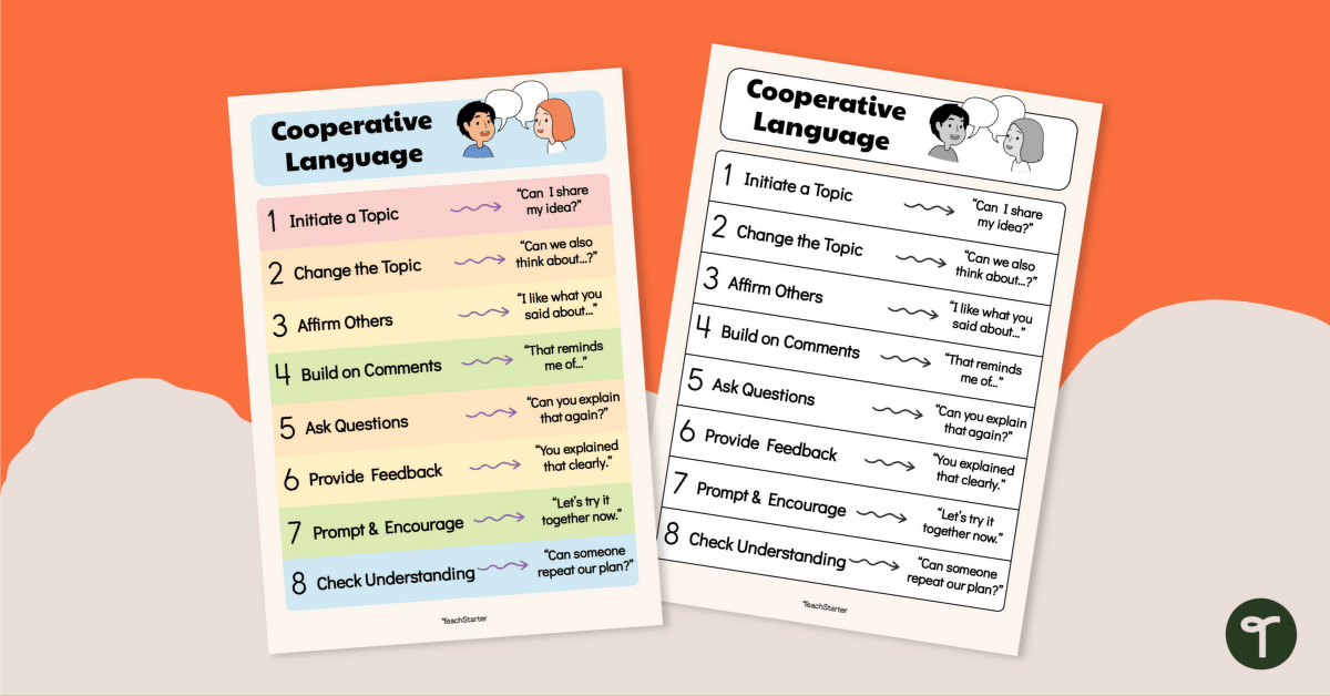 Cooperative Language Poster teaching resource