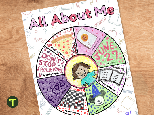 All About Me Poster Template teaching resource