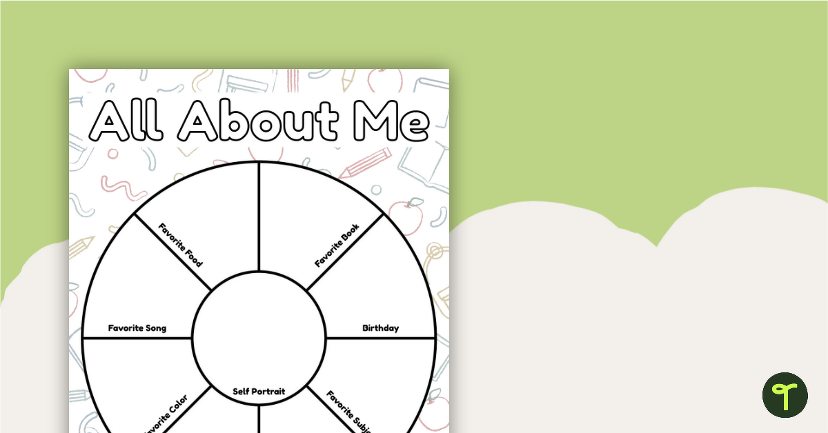 All About Me Poster Template teaching resource