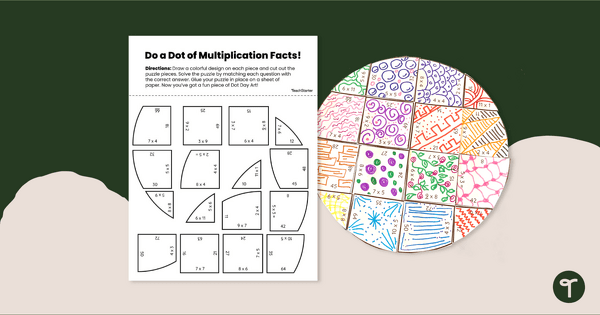 Go to Dot Day Multiplication Puzzle teaching resource