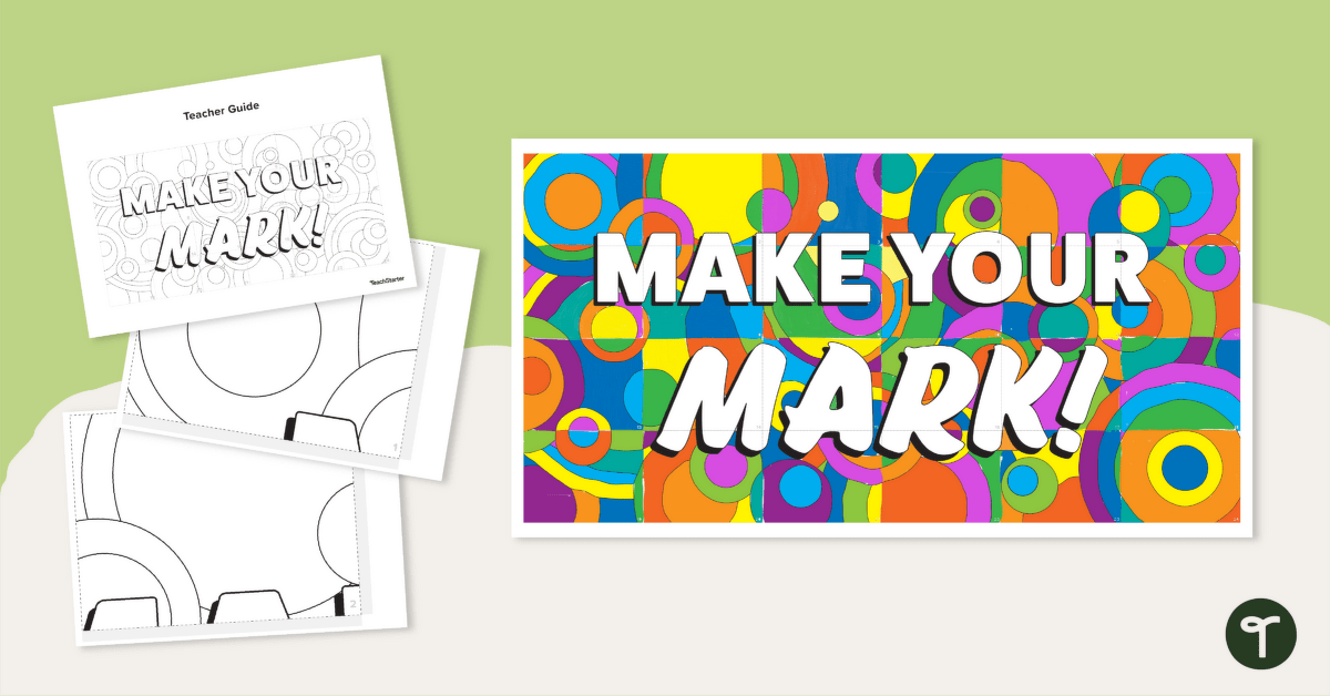 Dot Day Collaborative Colouring Mural teaching resource