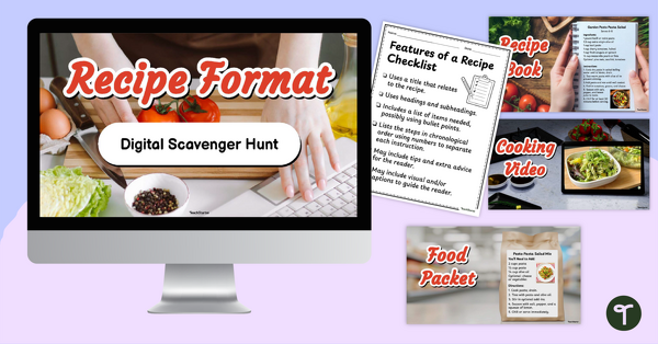 Go to Recipe Text Features Scavenger Hunt teaching resource