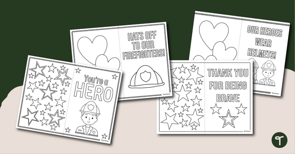 Go to Firefighter Thank You Card Templates teaching resource