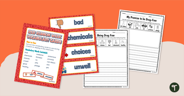 Go to Red Ribbon Week - Write the Room Activity teaching resource