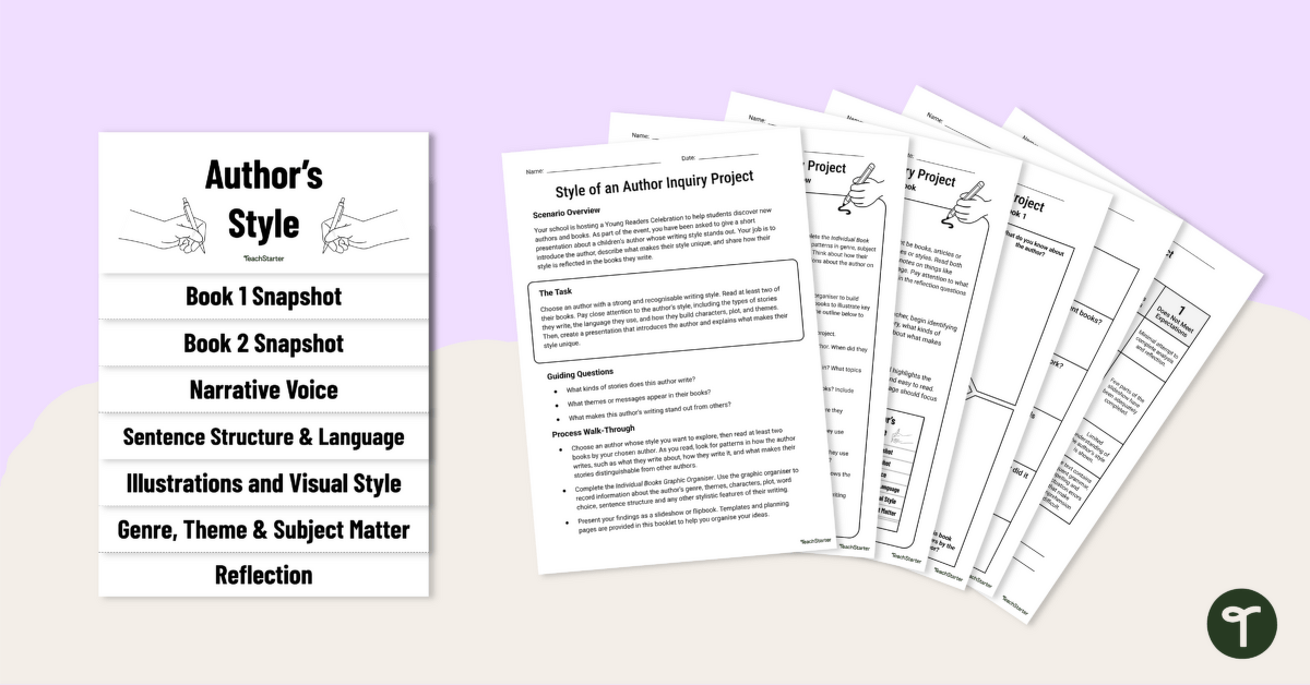 Style of an Author Inquiry Project teaching resource