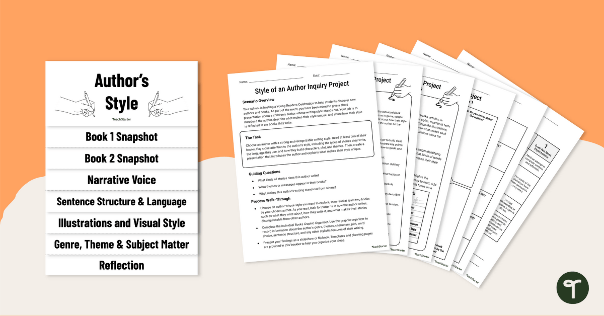 Style of an Author Inquiry Project teaching resource