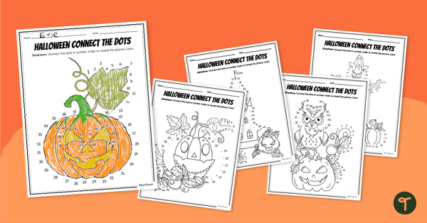 Go to Halloween Connect the Dots Worksheets (1-50) teaching resource