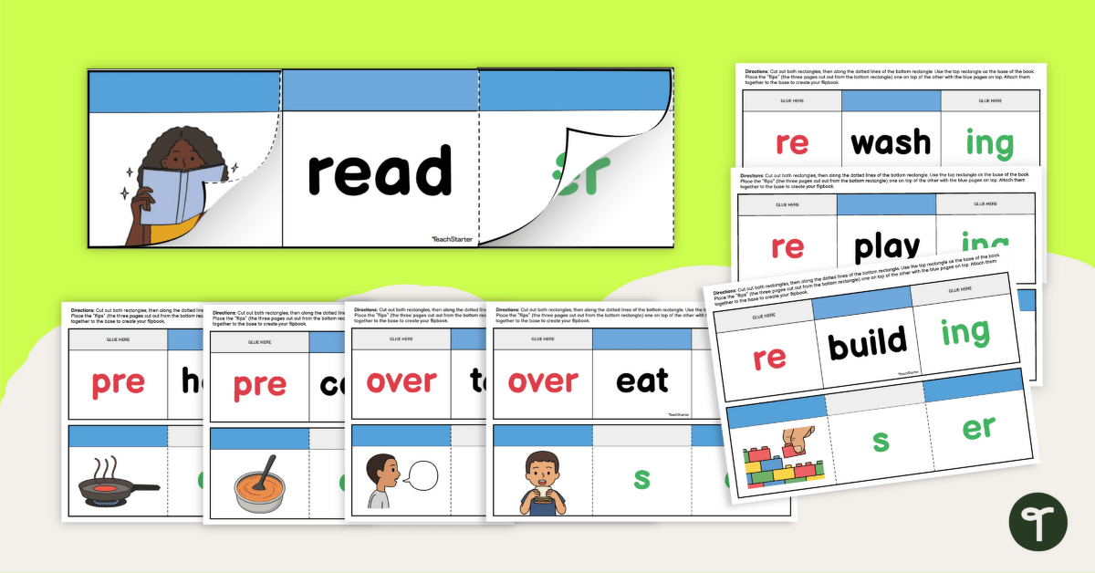 Morpheme Cards Flip Books teaching resource