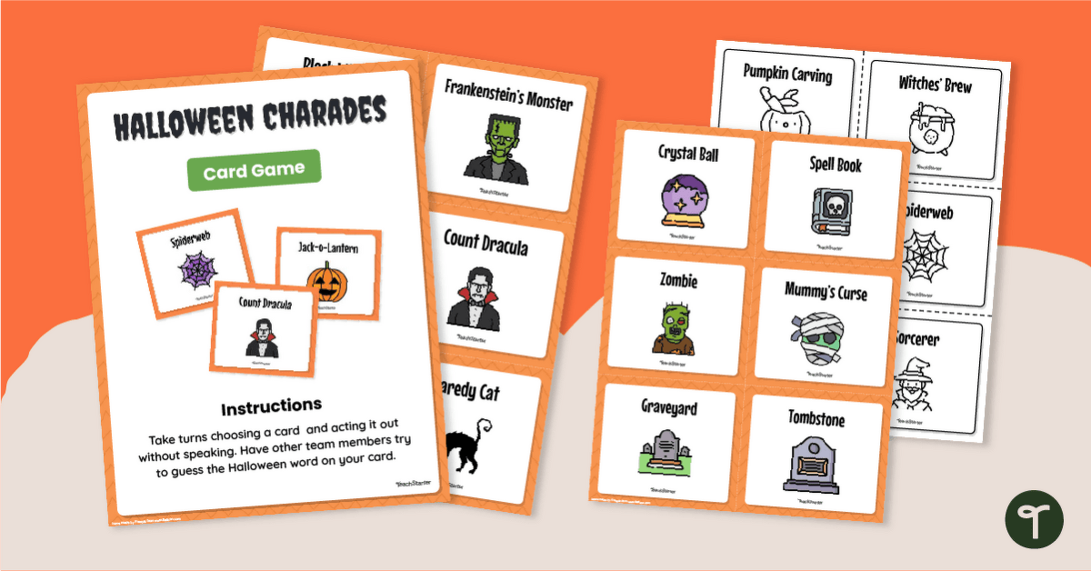Halloween Charades Game teaching resource