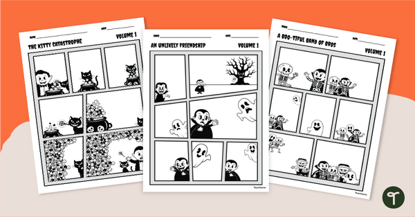 Go to Halloween Comic Strip Templates teaching resource