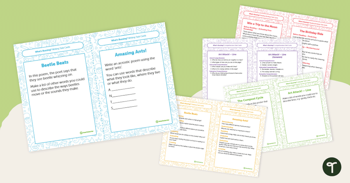 Year 1 Magazine – "What's Buzzing?" (Issue 3) Task Cards teaching resource