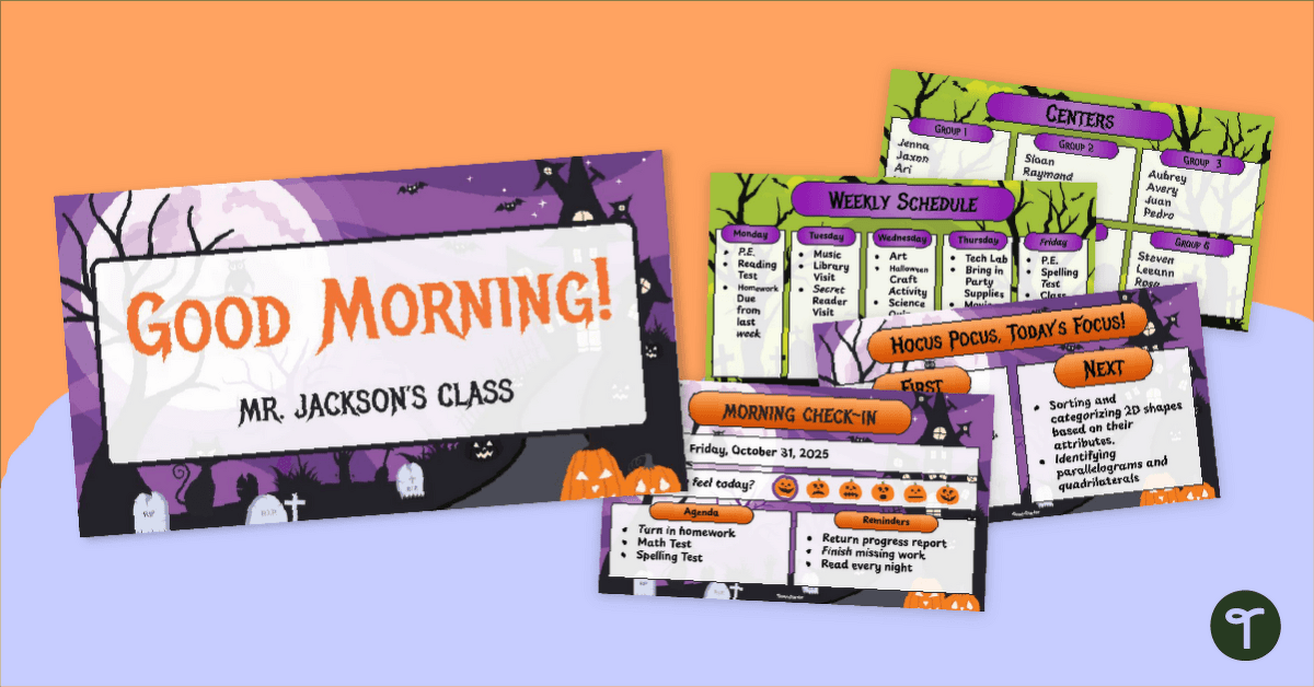 Halloween Google Slides Template teaching resource