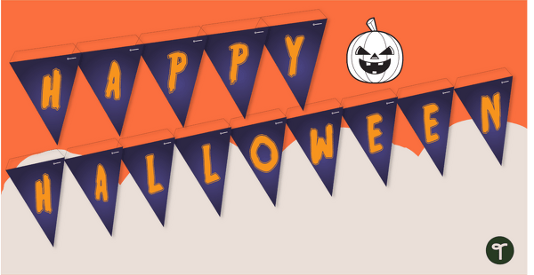 Go to Printable Happy Halloween Banner teaching resource