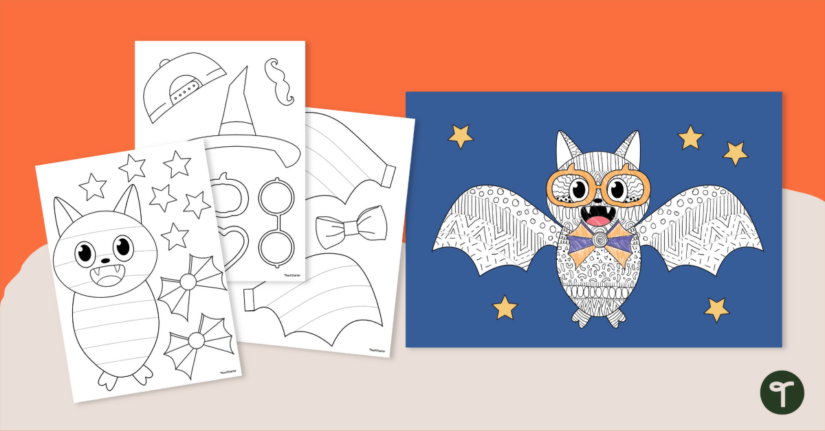 Funky Halloween Bat Craft teaching resource