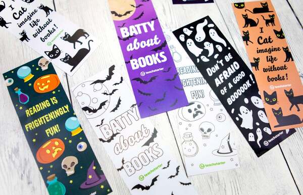 Printable Halloween Bookmarks teaching resource