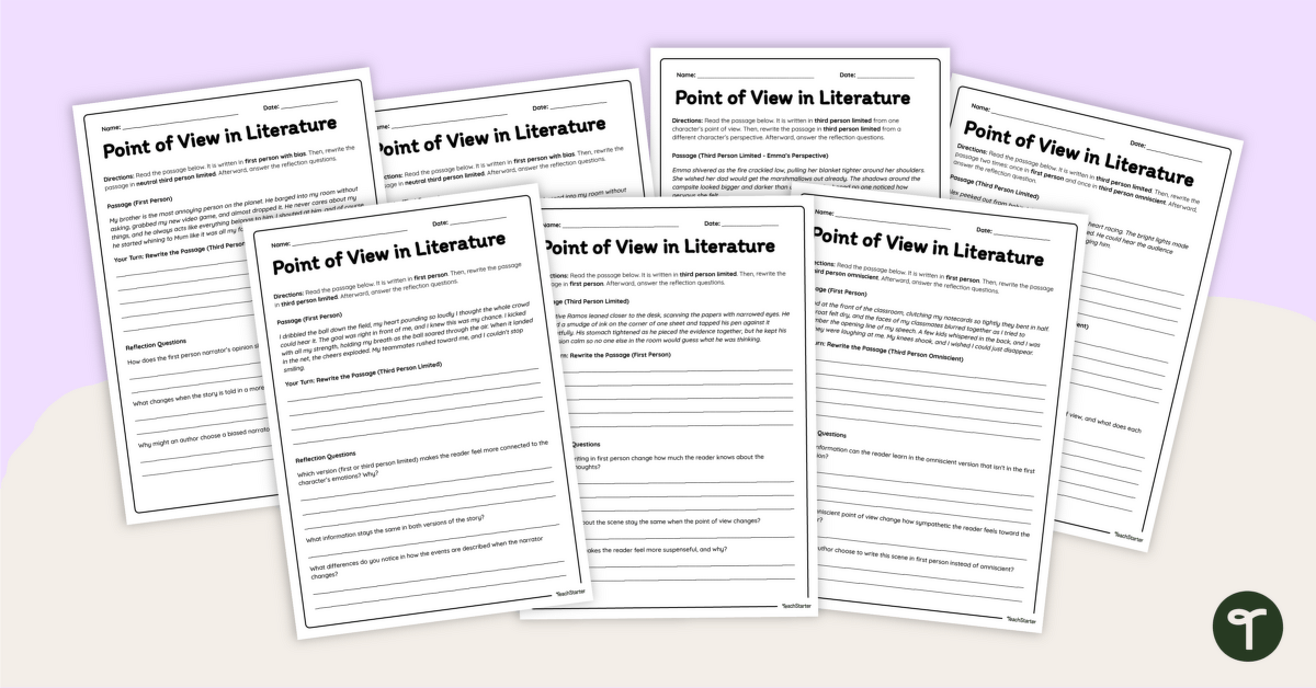 Voice in Narrative Writing Prompts teaching resource