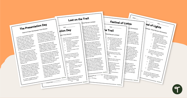 Go to Narration and Point of View Worksheets teaching resource