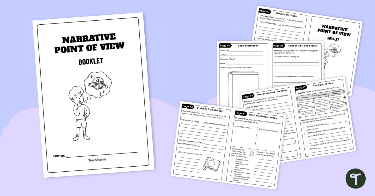 Point of View in a Narrative Booklet teaching resource