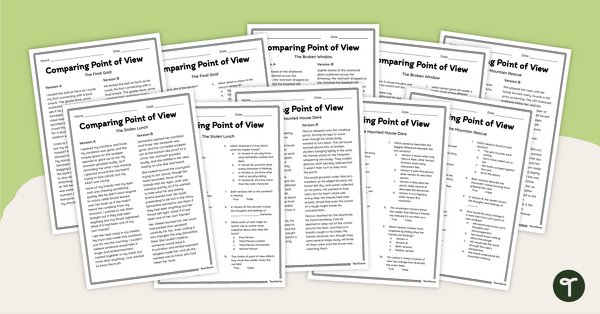 Go to Comparing Narrative Voice Worksheets teaching resource