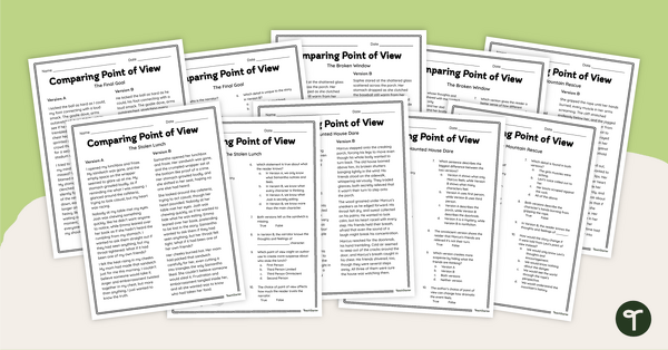 Image of Comparing Narrator’s Voice Worksheets