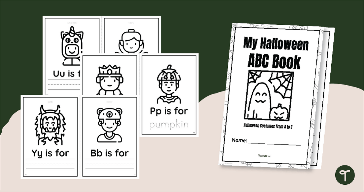 Halloween ABC Book for Handwriting Practice teaching resource